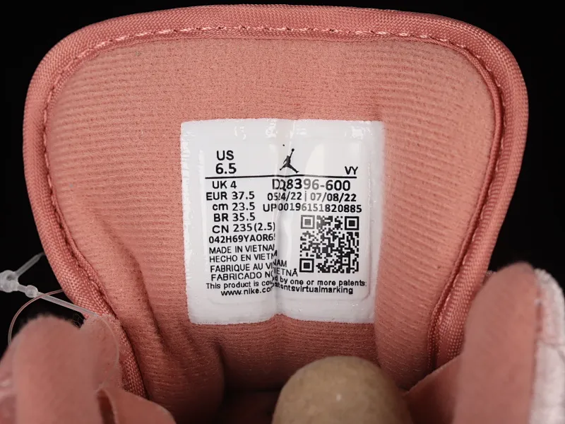 All categories Air Jordan Jordan series basketball shoes Air Jordan 1 Low G version pure original Air Jordan 1 Low "Pink Velvet" AJ1 Joe 1 velvet pink low-top basketball shoes DQ8396-600
